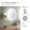 Kibi Circular LED Wall Mount One Side 5x Magnifying Make Up Mirror - Brushed Gold KMM102BG - alternate 6